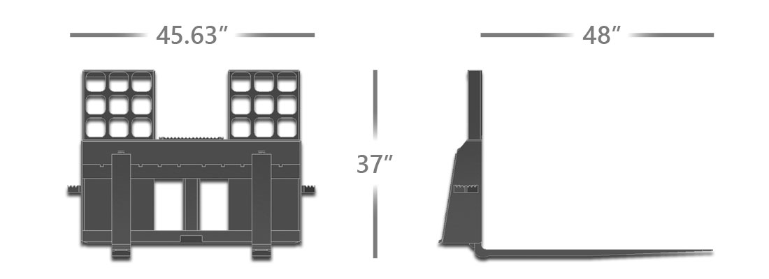 Skid Steer Pallet Fork Attachment